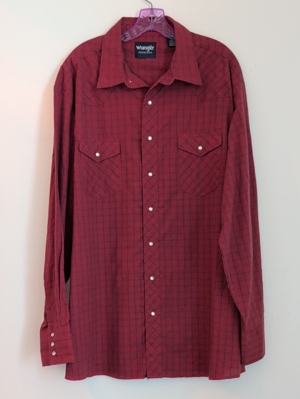 Wrangler Western Rodeo Pearlsnap Long Sleeve Shirt Size 2XT